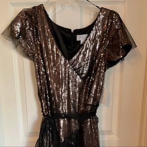 Jessica Simpson sequined and black tulle dress
